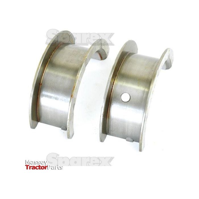 Two Sparex Main Bearing STD parts (Sparex Part No. S.31640) in silver, featuring integral thrust washers, are displayed against a white background with "Sparex" labeled in the background.