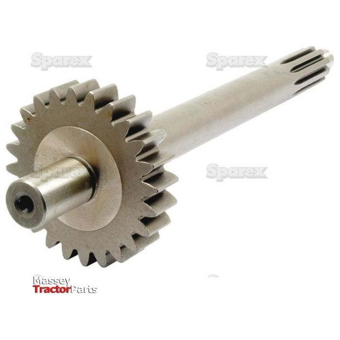 The Main Input Drive Shaft (Sparex Part No. S.40778), designed for Sparex and Massey Ferguson machinery, is displayed against a white background. This cylindrical metal gear shaft with 24 teeth features a small extending rod at one end.