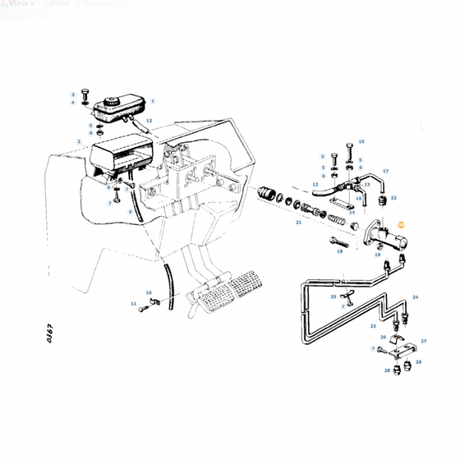Master Cylinder - F281100070030 - Massey Tractor Parts