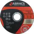 A close-up of a Sparex Metal | INOX Slitting Disc, ⌀115 x 1 x 22.23mm A60TBF - S.13345, suitable for metal/INOX applications. It operates at a maximum of 13,300 rpm and has dimensions equivalent to 4-1/2 x 3/64 x 7/8 inches. Manufacture information and barcode are visible on the side.
