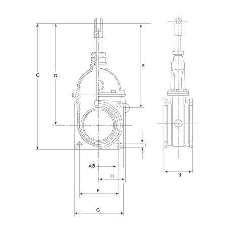 Gate valve - Double flanged 5'' - S.59468 - Farming Parts