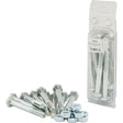 A set of Metric Bolt, M10x80mm (DIN 931, DIN 934), consisting of 10 pieces in a clear plastic packaging with Sparex Part No. S.5916 (Agripak) by Sparex, including additional loose bolts and nuts lying next to the packaging.