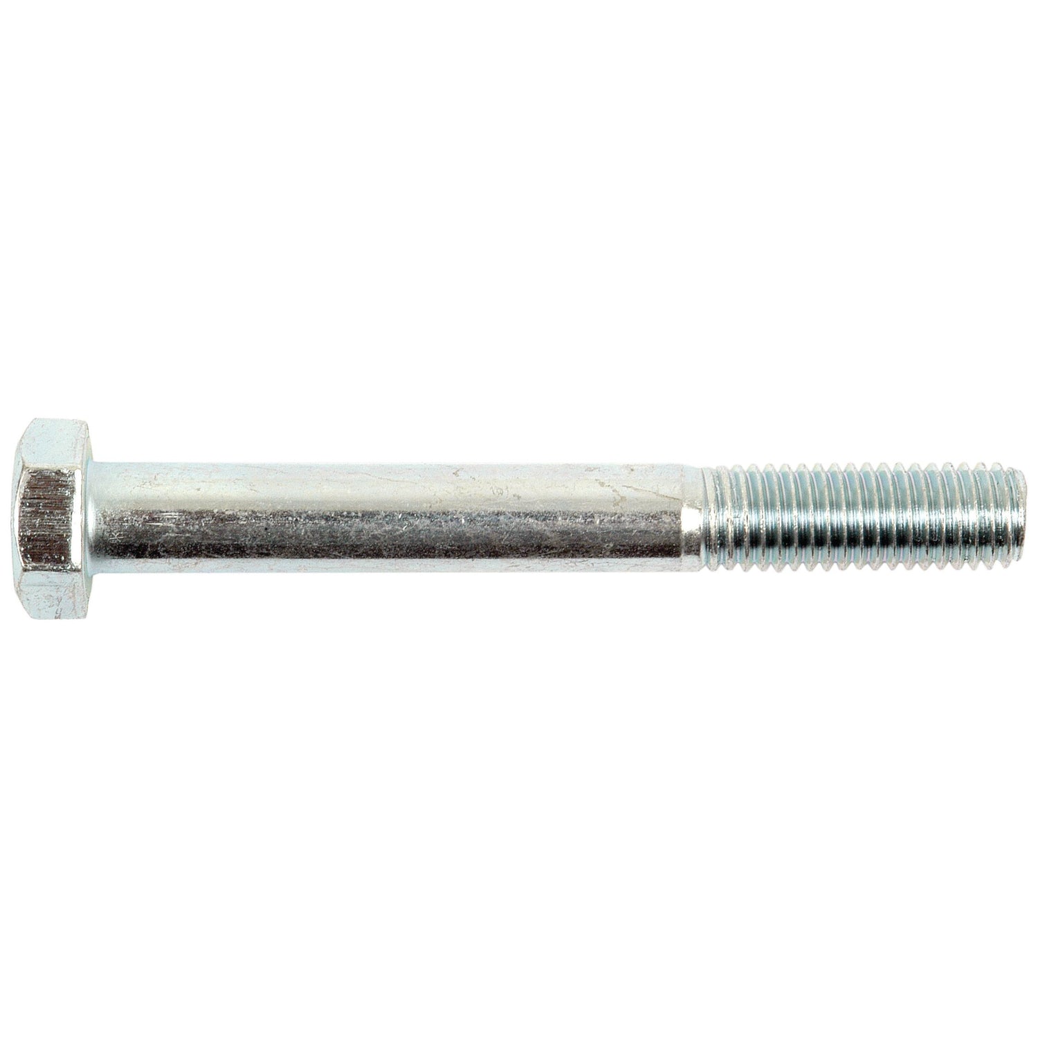 A Sparex Metric Bolt M12x100mm (DIN 931), featuring a zinc-plated finish and metric thread, is displayed against a plain white background.