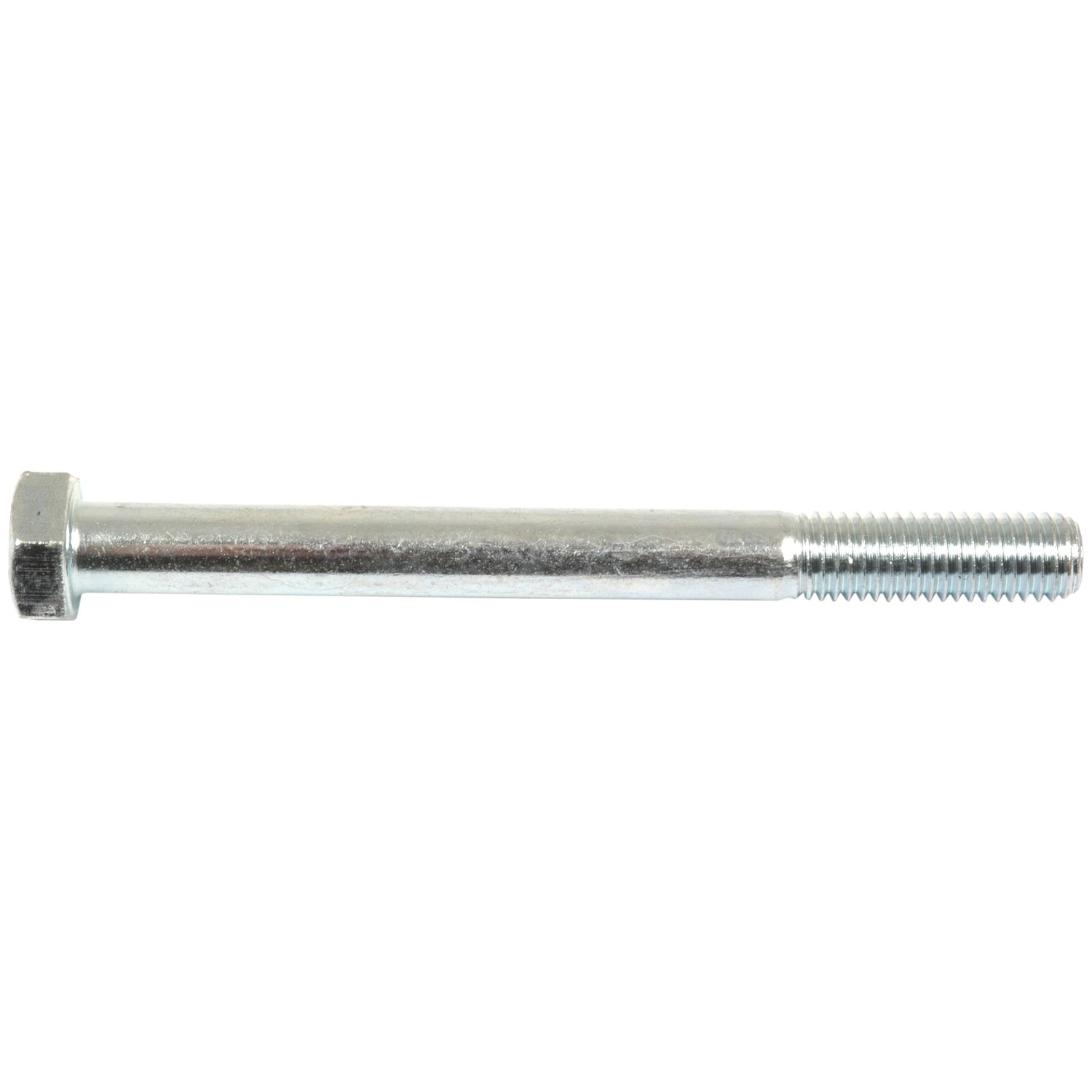 The Sparex Metric Bolt M12x130mm (DIN 931), part number S.6957, is a zinc-plated metallic hex bolt featuring a long threaded section, partially threaded body, and tensile strength grade of 8.8.