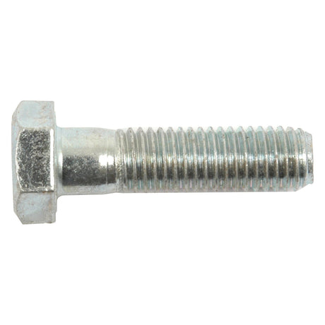 Close-up image of the Sparex Metric Bolt M12x45mm (DIN 931) with a threaded shaft, Part No. S.53721, featuring a zinc-plated finish.