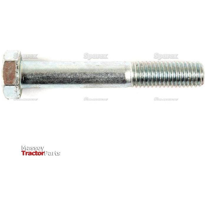 A close-up image of a hex bolt featuring a threaded end with "Sparex" displayed in the corner. This metric bolt, named Metric Bolt M12x80mm (DIN 931) and identified by Sparex Part No. S.54746, is zinc plated for added durability.