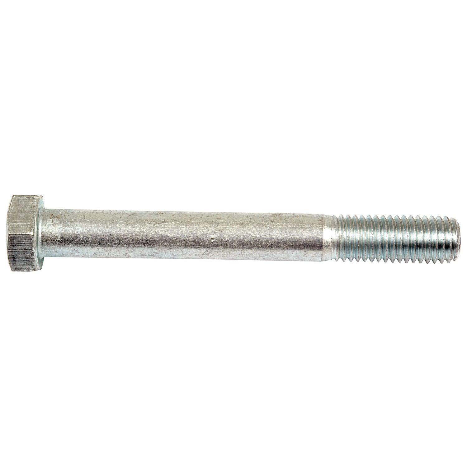 A **Sparex Metric Bolt M14x120mm (DIN 931) - S.6975** features a partially threaded shaft and a hexagonal head, crafted in 8.8 grade for enhanced strength.