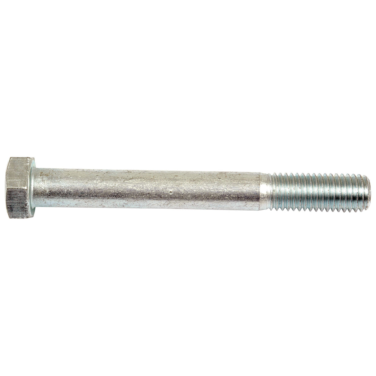 A **Sparex Metric Bolt M14x120mm (DIN 931) - S.6975** features a partially threaded shaft and a hexagonal head, crafted in 8.8 grade for enhanced strength.