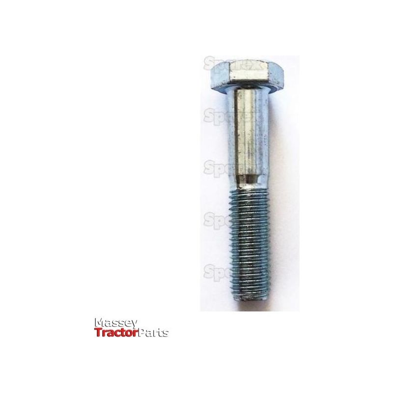 An image of a single hex head bolt with a threaded end, displayed against a plain white background. This zinc-plated, Grade 8.8 Metric Bolt M14x70mm (DIN 931) | Sparex Part No.S.6969 ensures durability and strength. The "Sparex" logo is positioned in the bottom left corner.