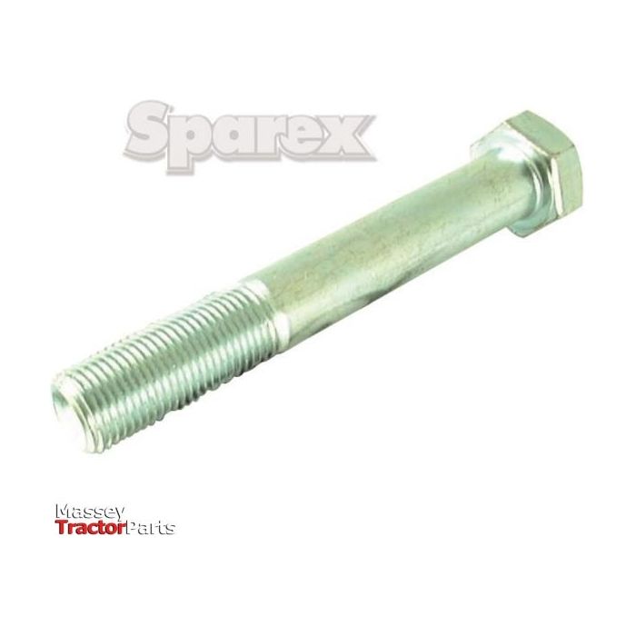 A silver Metric Bolt, M18x80mm (DIN 960) with threading on one end, displayed against a white background. The text "Sparex" is in the background and "Massey Tractor Parts" is in the bottom left corner.