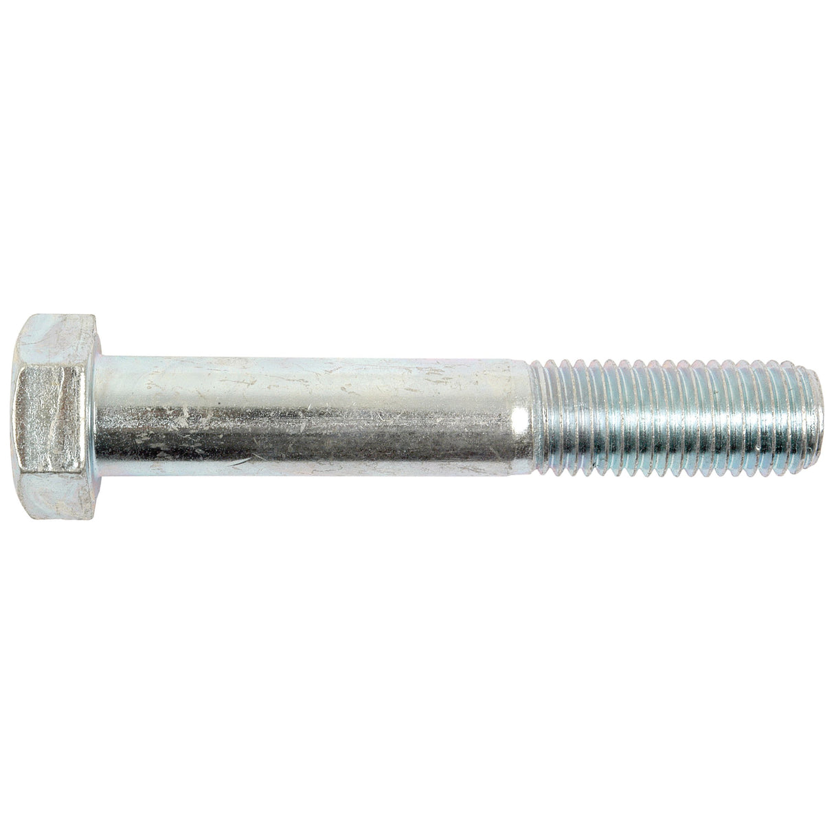 A close-up of a single Metric Bolt M20x120mm (DIN 931) with a zinc-plated metallic finish, featuring a hexagonal head and partially threaded shaft, branded as Sparex Part No.S.8208.