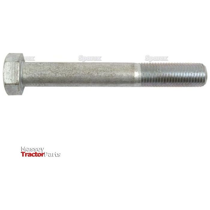 Close-up of a single Sparex Metric Bolt M27x200mm (DIN 931) with partial threading, displayed on a plain white background, Sparex Part No. S.51653.