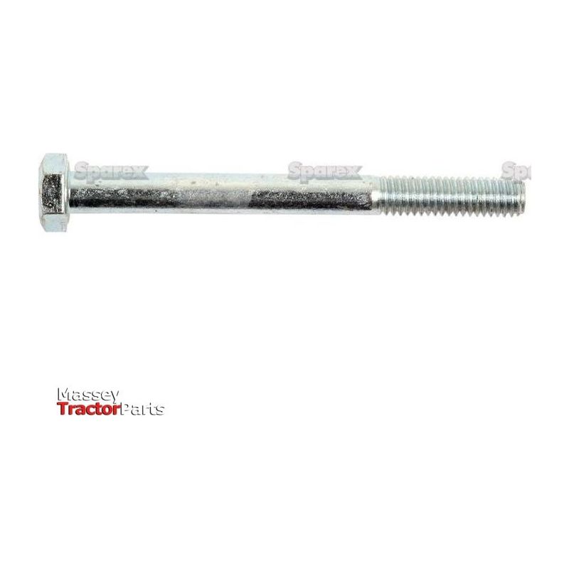 Close-up image of a zinc-plated hex bolt with threading on one end, labeled "Metric Bolt M6x70mm (DIN 931) | Sparex Part No.S.6915" at the bottom. Engineered with a tensile strength of 8.8, this robust bolt from Sparex is ideal for heavy-duty applications.