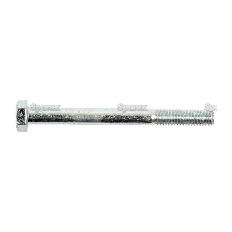 A **Sparex Metric Bolt M6x80mm (DIN 931) | Sparex Part No.S.6917**, zinc-plated and metallic in color, fully extended and horizontally placed on a white background.