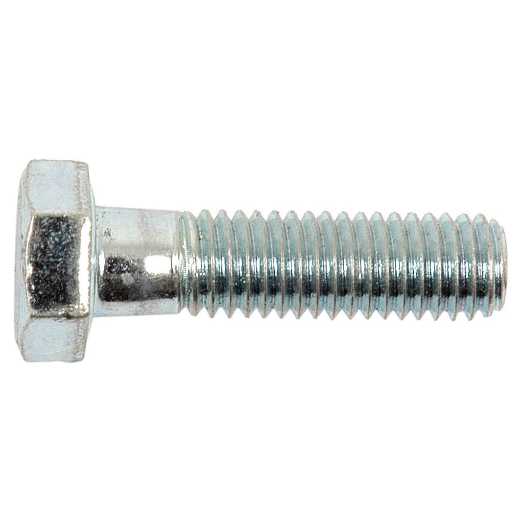 A close-up of the Sparex Metric Bolt M8x30mm (DIN 931), also known as Sparex Part No.S.5761, featuring a threaded shank and a hexagonal head, zinc plated for durability, on a white background.