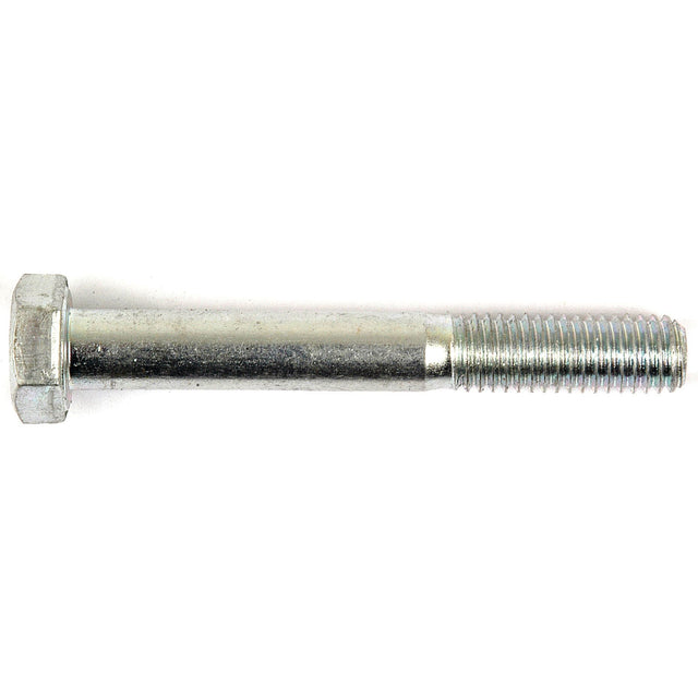 A Sparex Metric Bolt M8x70mm (DIN 931) with a zinc-plated finish and tensile strength of 8.8, shown against a white background.