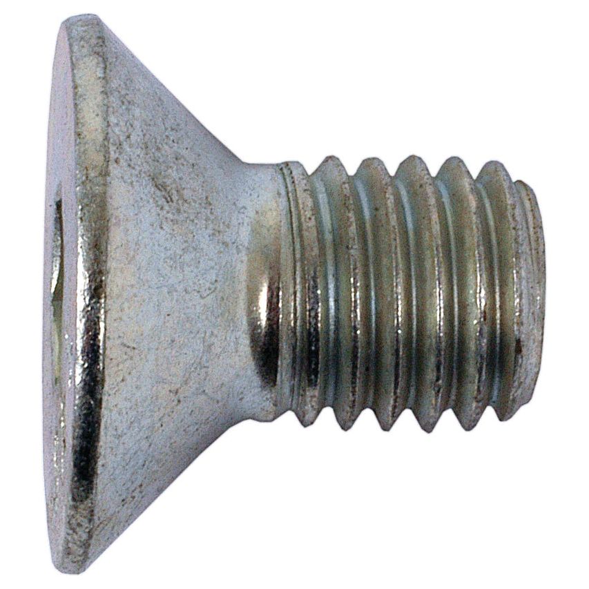 Image of a metallic Metric Countersunk Hexagon Socket Screw, M12x20mm (DIN 7991) with a flat head and threaded body, featuring a precise metric thread. Brand: Sparex | Part No. S.11811