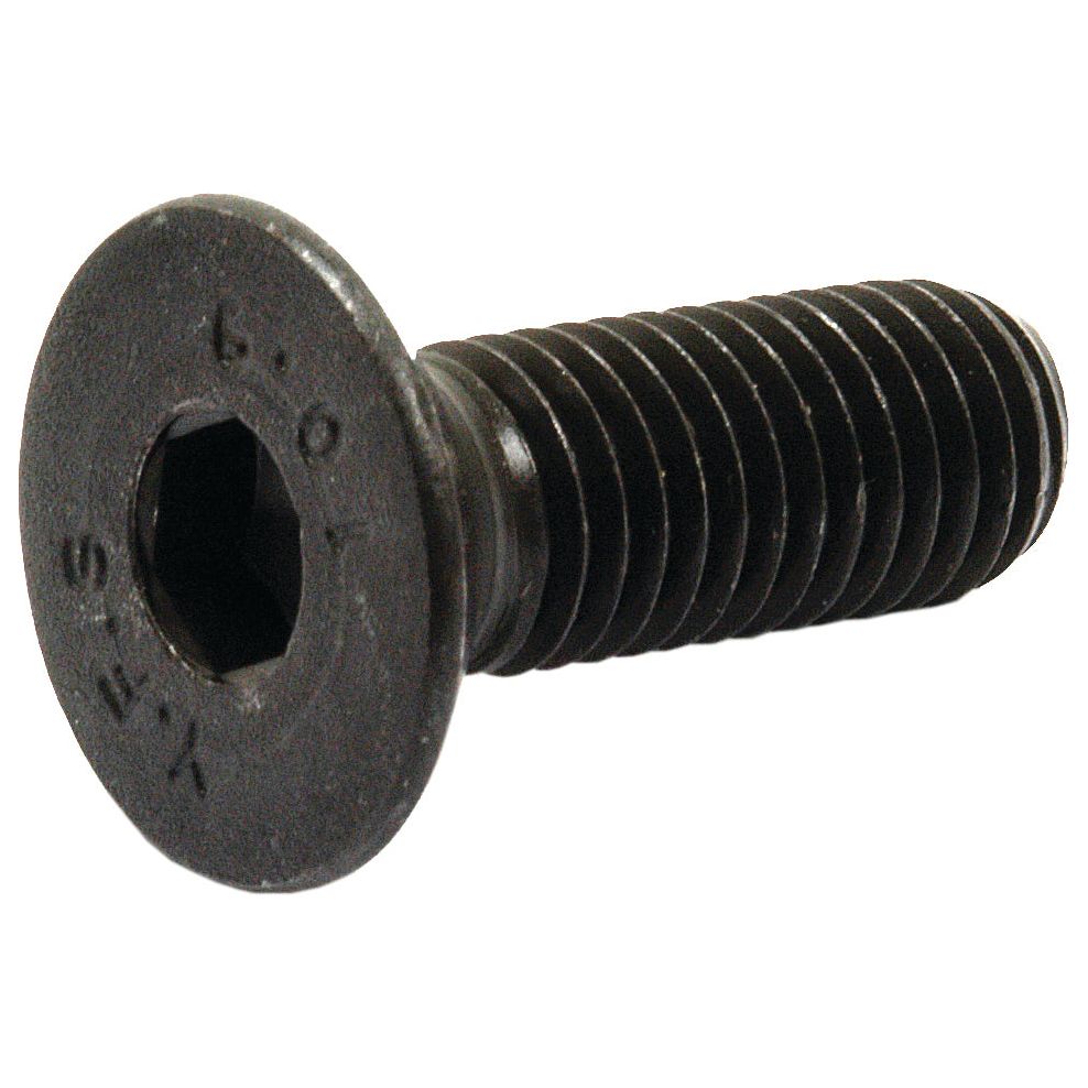 A Sparex Metric Countersunk Hexagon Socket Screw, black with threaded body, M12x35mm, 10.9 grade (DIN 7991), Part No. S.11814.