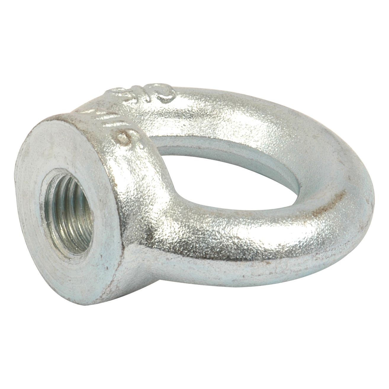 Close-up of a Sparex M16xØ35mm Metric Eye Nut (DIN 582) with a circular loop and threaded base, showcasing M16 specifications.