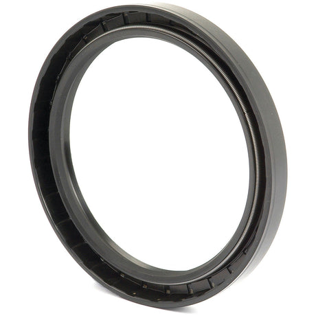 The Sparex Metric Rotary Shaft Seal, measuring 100 x 125 x 13mm (Part No. S.50474), is a black, circular mechanical seal with an internal metal spring designed to prevent leakage in machinery systems. Its double lip design ensures optimal performance and durability.
