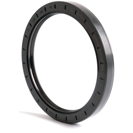 A circular black rubber oil seal with ridges, displayed against a plain white background. This Sparex Metric Rotary Shaft Seal, Part No.S.50479, features a double lip design and measures 130 x 160 x 15mm.