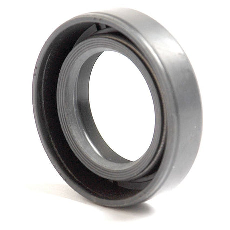 Close-up of a black rubber automotive oil seal with a ribbed inner surface and a smooth outer edge, this Sparex Metric Rotary Shaft Seal (Sparex Part No.S.50208) features a Double Lip design and measures 25 x 40 x 10mm.
