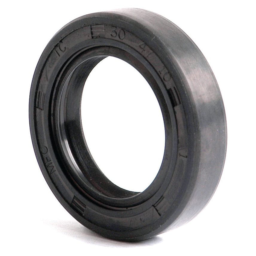 A black double lip oil seal ring with surface markings, typically used in machinery to prevent lubricant leakage. The Metric Rotary Shaft Seal (30 x 47 x 10mm), also known as Sparex Part No. S.50240, ensures optimal performance and durability under the trusted Sparex brand.