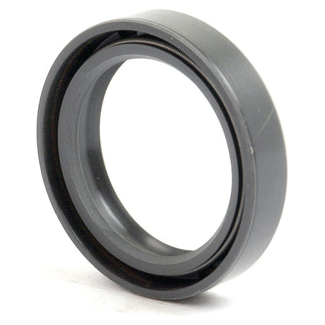 Close-up of the Sparex Metric Rotary Shaft Seal with a double lip, featuring a black rubber ring and an internal metal spring, set against a white background. This seal measures 35 x 47 x 10mm and is identified as Sparex Part No. S.50272.