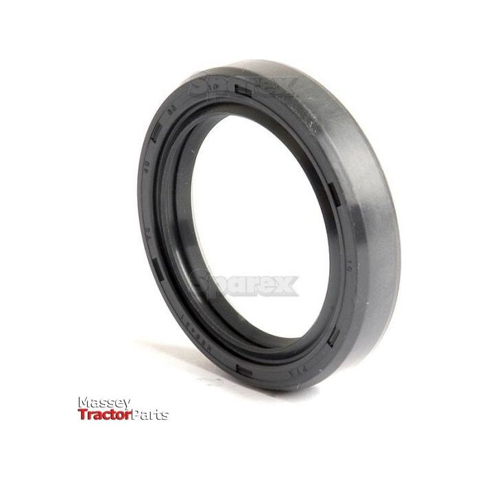 The image features a black rubber oil seal ring with detailed ridges, positioned upright. It showcases the "Massey Tractor Parts" and "Sparex" branding, emphasizing the 40 x 55 x 10mm Double Lip design of the Metric Rotary Shaft Seal for optimal performance. This product is identified as Sparex Part No.S.50313 from the Sparex brand.