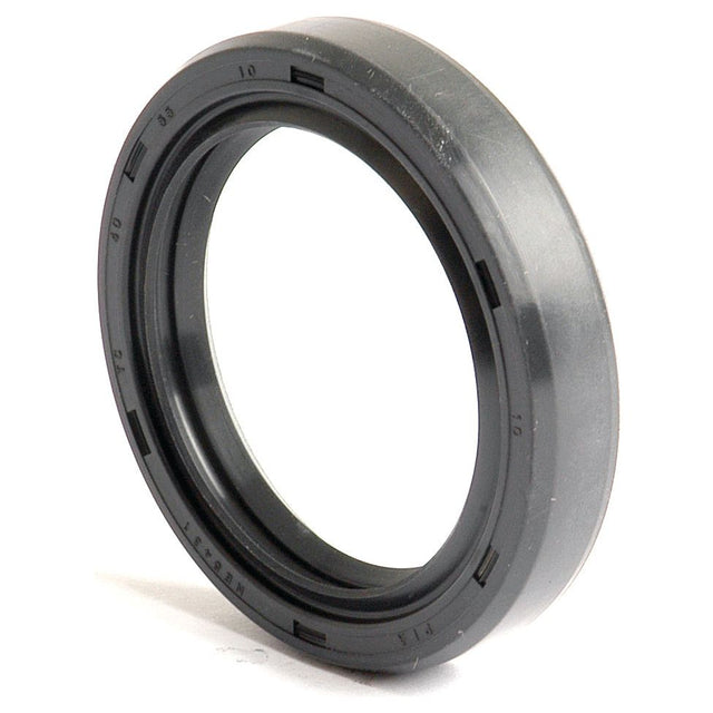 A black rubber Sparex Metric Rotary Shaft Seal, 40 x 55 x 10mm (Sparex Part No. S.50313), features a circular shape with small ridges on the inner edge and a Double Lip design.