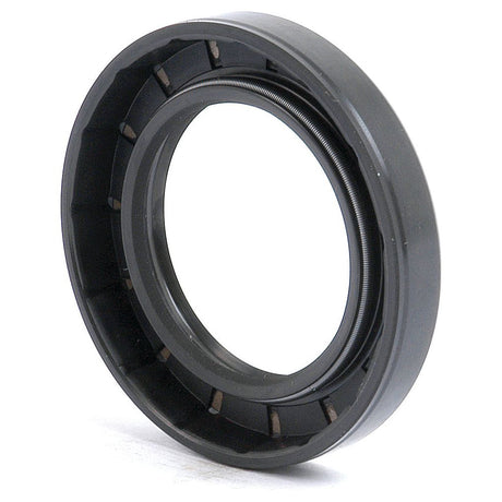 The Sparex Metric Rotary Shaft Seal, part number S.50320, measures 40 x 62 x 10mm and features a black rubber body with a metal spring around the inner edge, designed with a double lip configuration.