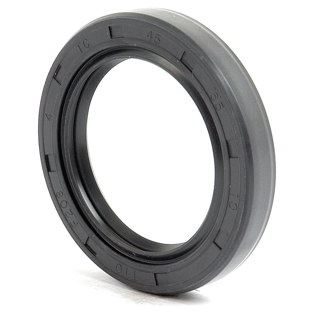 The Sparex Metric Rotary Shaft Seal, measuring 40 x 62 x 12mm with part number S.50321, is a circular black rubber oil seal featuring a smooth outer surface and ridges on the inner edge. This seal showcases a double lip design along with clearly marked measurements and part numbers.