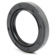 The Sparex Metric Rotary Shaft Seal, measuring 40 x 62 x 12mm with part number S.50321, is a circular black rubber oil seal featuring a smooth outer surface and ridges on the inner edge. This seal showcases a double lip design along with clearly marked measurements and part numbers.