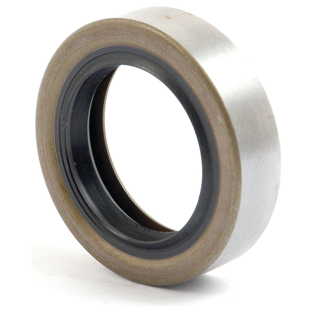 A close-up view of the Sparex Metric Rotary Shaft Seal, 40 x 62 x 16mm (Sparex Part No. S.17658), featuring a metal casing and a black inner ring.