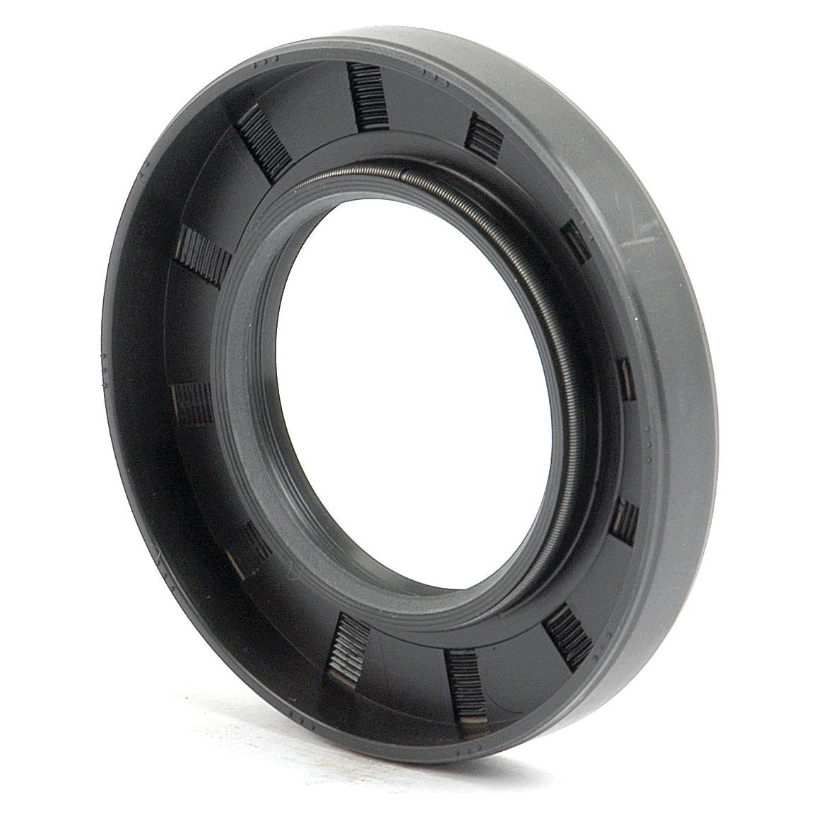 A close-up of a circular black Sparex Metric Rotary Shaft Seal (40 x 70 x 10mm) with ridged inner edges and double lip, standing upright on a white background. The product is identified as Sparex Part No.S.50325.
