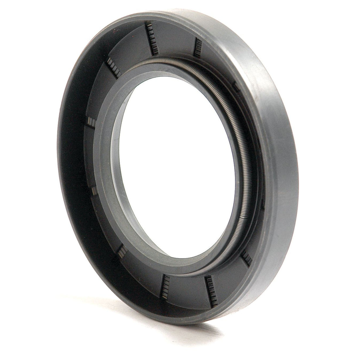 The Sparex Metric Rotary Shaft Seal, Part No. S.50343, is a 44 x 72 x 10mm single lip circular metal mechanical seal with a rubber interior edge, specifically designed to prevent leaks and contain pressure within machinery components for superior performance.