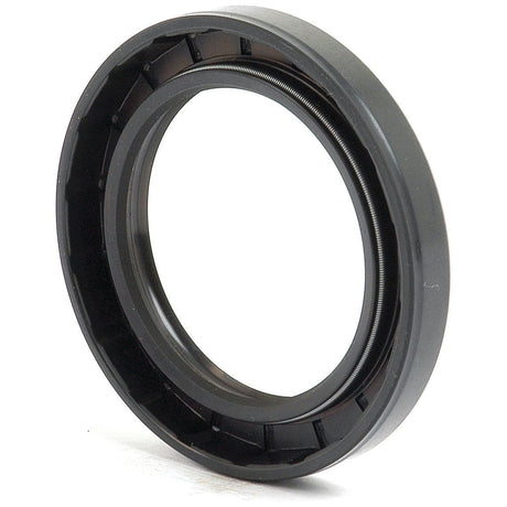 Close-up of a 50 x 72 x 10mm black rubber oil seal, featuring a coiled spring and double lip for use in mechanical applications. Ideal as a metric rotary shaft seal, branded as Sparex and identified by Part No. S.50379.