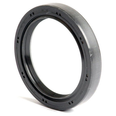 A circular black rubber oil seal, identified as the Metric Rotary Shaft Seal 52 x 68 x 10mm Double Lip, featuring a smooth inner surface and a ridged outer edge. This Sparex Part No.S.50392 ensures optimal performance with its precise design.