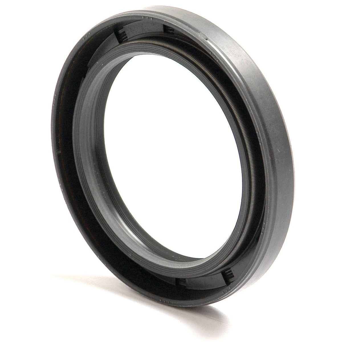 Close-up of a Sparex black circular mechanical part with internal threading, likely a Metric Rotary Shaft Seal, 58 x 80 x 10mm Double Lip | Sparex Part No.S.50418.