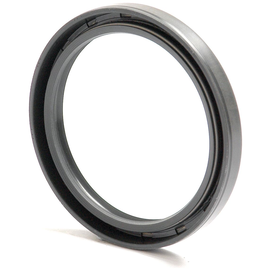 The Sparex Metric Rotary Shaft Seal, Part No. S.50421, features a circular, metallic outer ring and a rubber inner ring designed to prevent leakage in machinery. Sized at 60 x 75 x 8mm, this seal incorporates a double lip for enhanced durability.