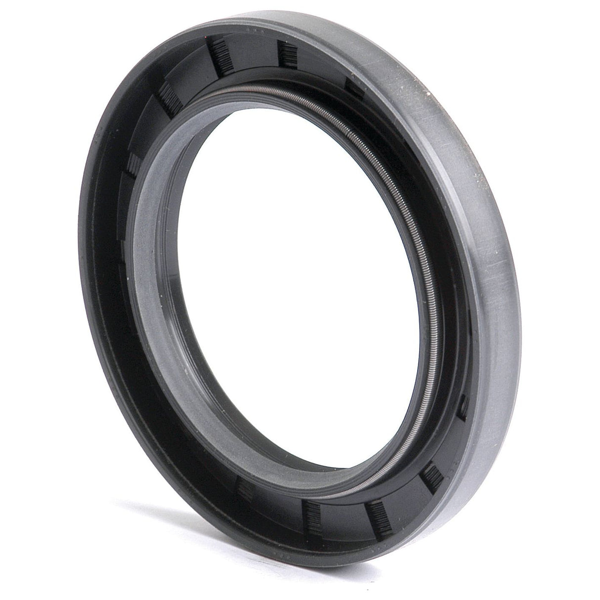 A detailed close-up image showcases the Sparex Metric Rotary Shaft Seal (Sparex Part No. S.50433), featuring a black circular rubber design with a gray outer rim, ideal for mechanical assemblies to prevent fluid leakage along rotating shafts. This double lip seal, measuring 62 x 90 x 10mm, guarantees superior sealing performance and durability.