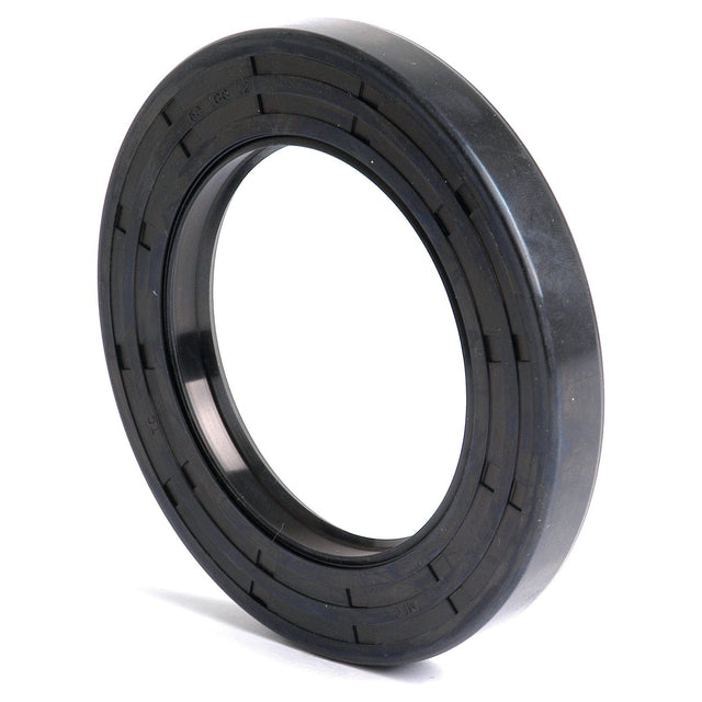 A close-up image of a black rubber oil seal with a circular shape, featuring ridges on the outer edge and a smooth inner surface. This Sparex Metric Rotary Shaft Seal (65 x 100 x 12mm Double Lip, Part No. S.50440) is designed to meet metric specifications.