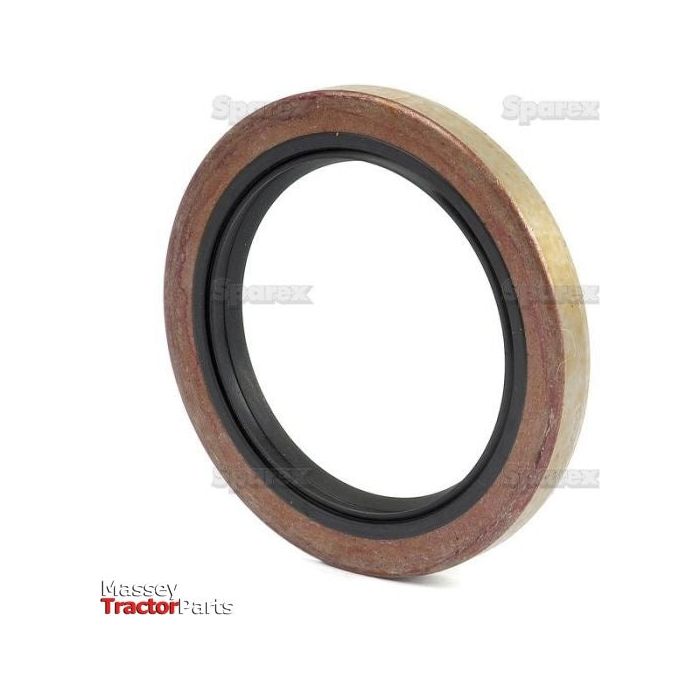 Close-up of a circular Metric Rotary Shaft Seal (80 x 110 x 12mm) with an outer brown ring and a black inner ring, branded Sparex in the bottom left corner, suitable for various tractor models. Product No. S.62312.