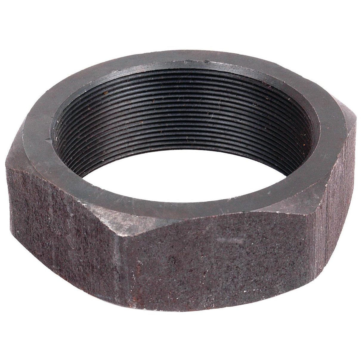 A close-up image of a Sparex Metric Self Locking Nut, specifically an M58x1.25mm hexagonal nut with internal threading adhering to DIN 985 standards (Sparex Part No. S.66276).