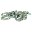 A pile of Sparex Metric Spring Washers, ID: 18mm (DIN | Standard No. DIN 127A) | Sparex Part No.S.6822, zinc plated and used to prevent bolts from loosening.