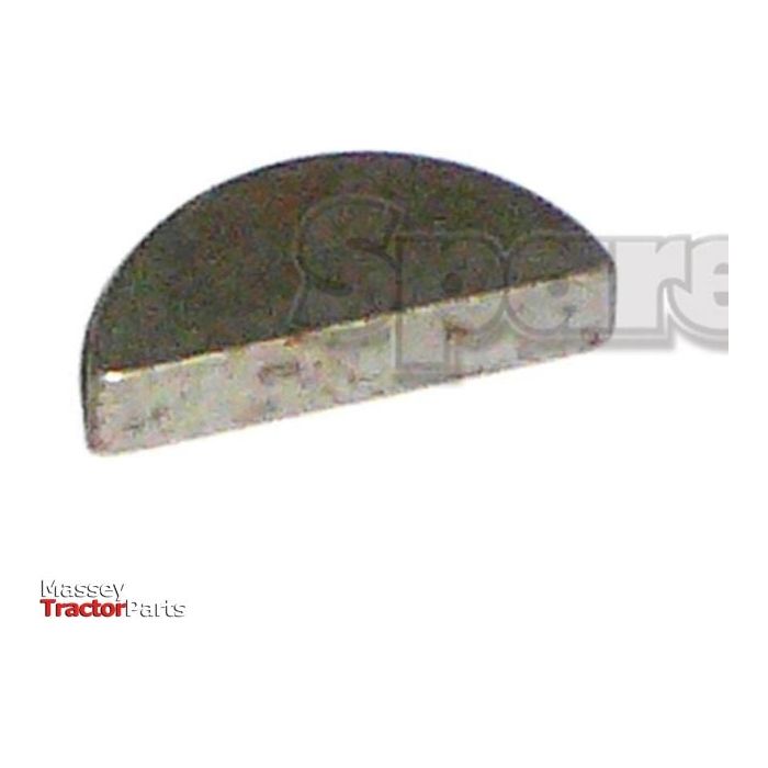 A semi-circular metal piece displayed on a white background features the "Massey Tractor Parts" logo at the bottom left corner, indicating its compatibility with the Metric Woodruff Key 5.0 x 9.0mm (DIN 6888) by Sparex (Part No.S.11060).