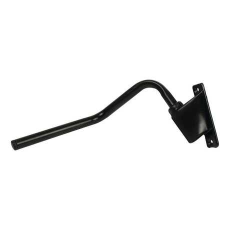 A black, L-shaped metal Mirror Arm with a flat mounting plate on one end, designed by Sparex (Product Code: S.27626).