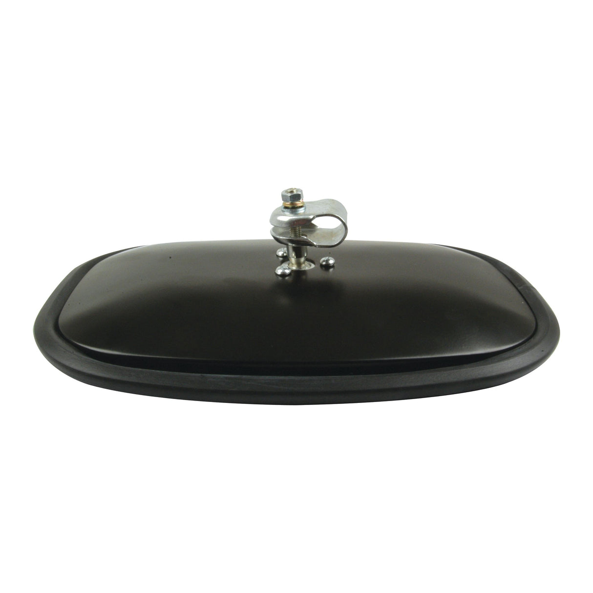 The Mirror Head - Rectangular, Convex, 250 x 170mm, RH & LH - S.6223 by Sparex is a side mirror with a curved frame and centre clamp attachment on top in black.