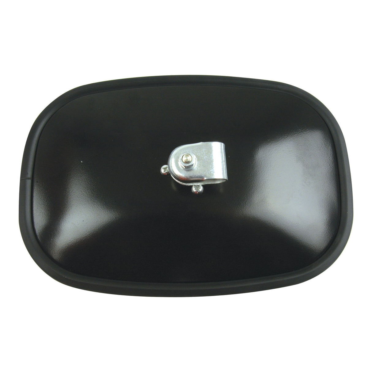 A black rectangular mirror head measuring 250 x 170mm, complete with a sleek silver mounting bracket and a central clamp for secure attachment. Perfect for your vehicle's needs, this Sparex Mirror Head - Rectangular, Flat, RH & LH - S.6222 product combines both functionality and style seamlessly.