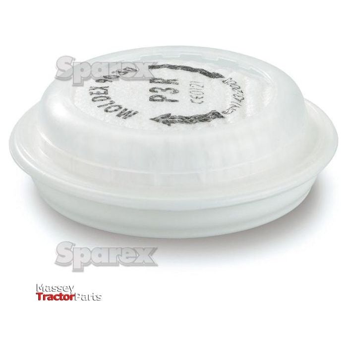 This essential white plastic tractor part, prominently branded with "Sopar" and "Massey Tractor Parts," is crucial for maintaining your equipment. For comprehensive safety solutions, explore related products such as the RESPIRATOR-FILTER P3 R (PAIR), available under Sparex Part No.S.24874 from Sparex.